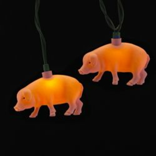 Kurt S. Adler- Inc. UL4264 Kurt Adler UL 10-Light Pink Pig Light Set