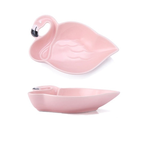 Flamingo Shaped Ceramic Plate