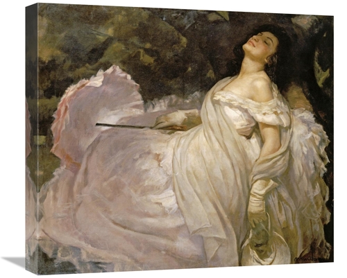 Global Gallery GCS-266929-22-142 22 in. A Lady Reclining in the Shade 