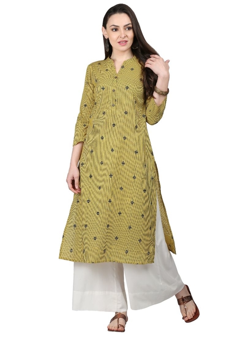 Light Green Color Cotton Kurti