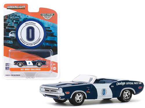1971 Dodge Challenger Convertible Official Pace Car #0 Blue and White