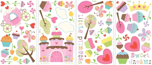 Roommate RMK1605SCS Happi Cupcake Land Wall Decals