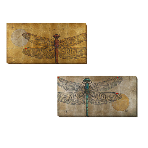 Artistic Home Gallery 1224AM305SG Dragonfly on Silver & Gold by Patric