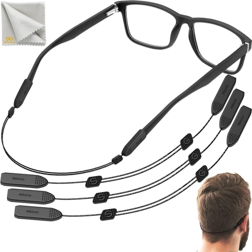 SIGONNA Adjustable Glasses Strap   3 Pcs Eyeglasses Strap Holders   No