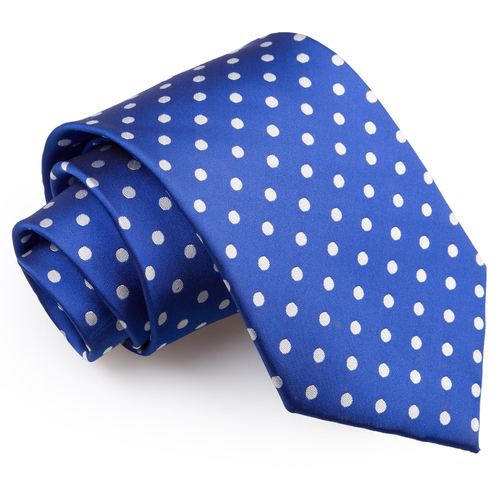Polka Dot Classic Tie - Royal Blue