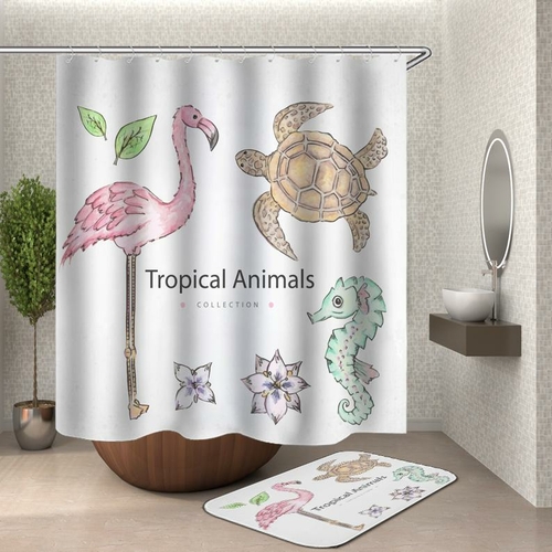 Tropical Animals Shower Curtain