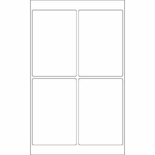 Tape Logic LL130MC 4 x 6 in. White Rectangle Laser Labels& Master Case