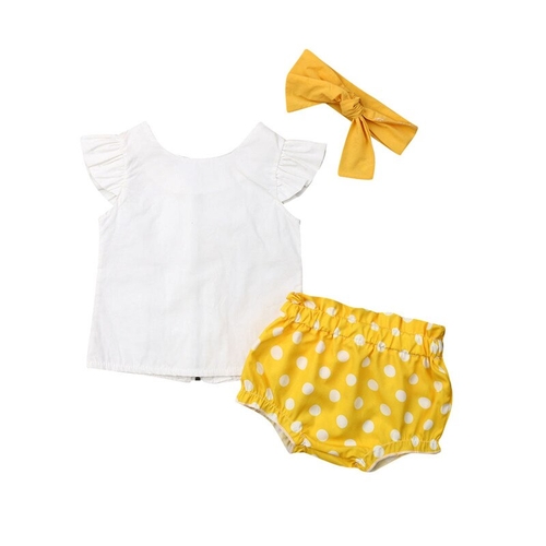 Toddler Kids Baby Girls Polka Dots Tops T shirt