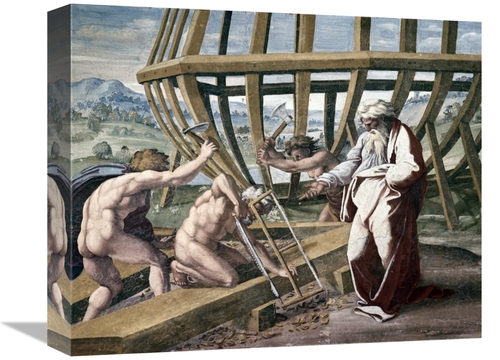 Global Gallery GCS-279529-16-142 16 in. Noah Building the Ark Art Prin