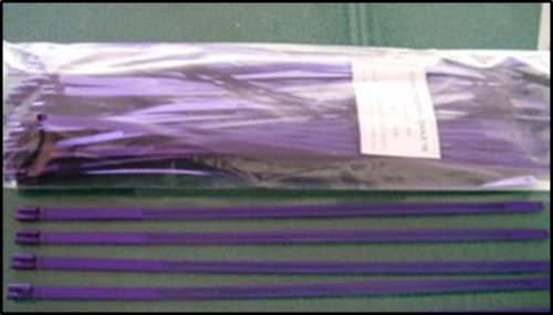 Klarus CTS-06P7X300ACC-PURPLE Stainless Steel Cable Tie, Anodized 