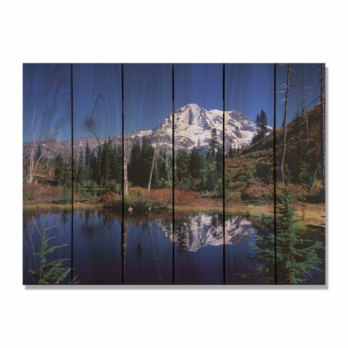33 x 24 in. Mirror Lake Inside & Outside Cedar Wall Art