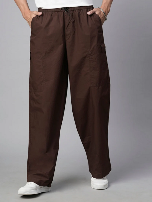 Men’s Cotton Cargo Pants (Color brown) (Size 34)