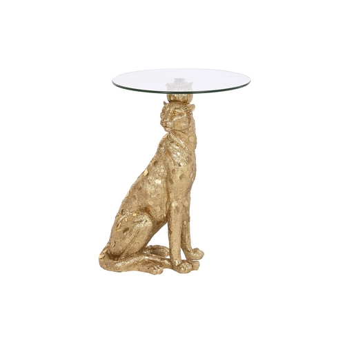 Side table DKD Home Decor 41,5 x 36,5 x 51,5 cm Crystal Golden Resin