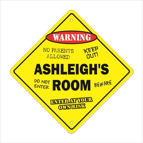 SignMission X-Ashleighs Room 12 x 12 in. Crossing Zone Xing Room Sign 
