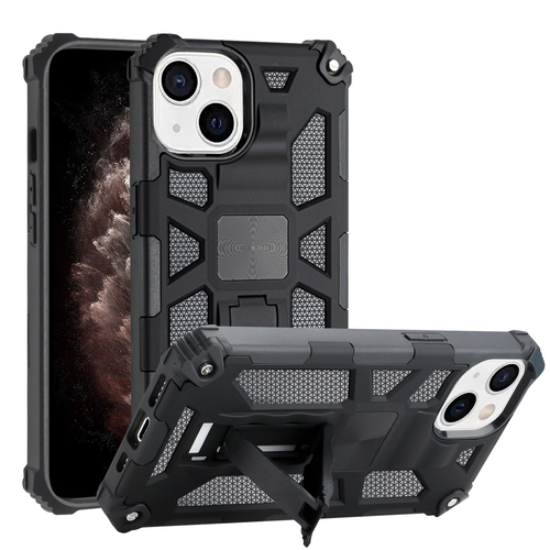 KIKO Tuff Armor Hybrid Stand Case with Magnetic Plate for iPhone 13