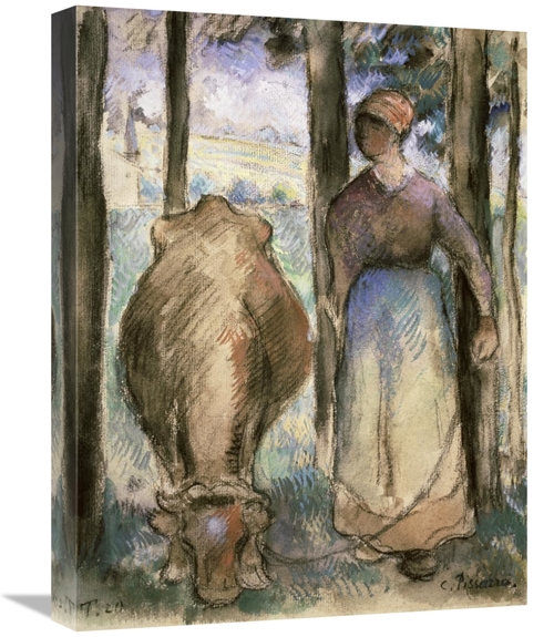 Global Gallery GCS-279435-22-142 22 in. The Cowherd - La Vachere Art P