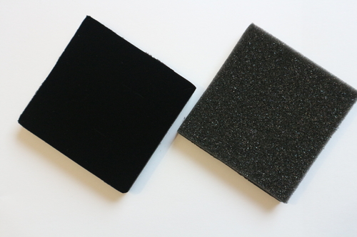 Zwarte velours foam voor sieraden