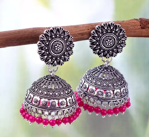 Oxidised Silver Plated Party wear casual festive wear jhumka jhumki