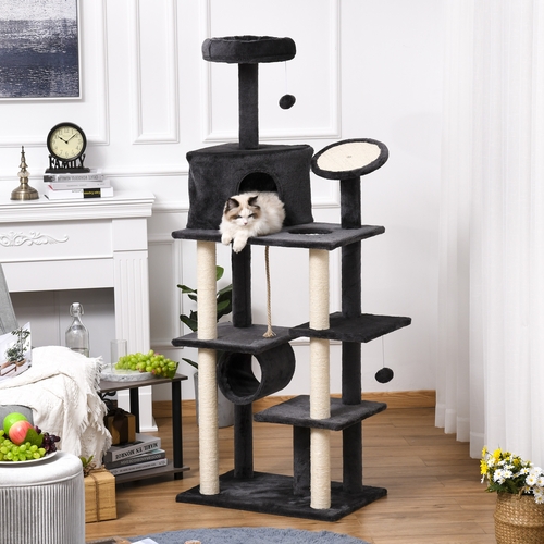 PawHut Cat tree Tower Climbing Kitten Activity Center Furniture with