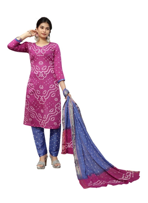 Generic Women's Satin Cotton Salwar Material