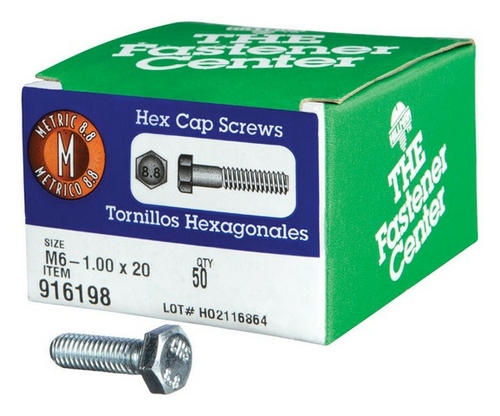 Hillman 916198 M6-1.00 x 20 mm Hex Cap Metric Screws  50 per Box