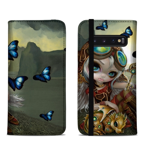 DecalGirl SGS10FC-CLKWRKDRG Samsung Galaxy S10 Folio Case - Clockwork 