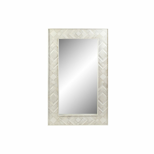 Wall mirror DKD Home Decor White Mango wood Rhombus (154 x 4 x 92 cm)