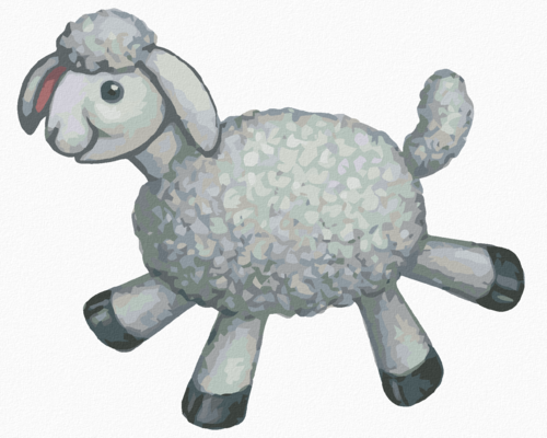 Paint by Numbers - SHEEP PLUSHIE (SUE ELLEN BROWN)