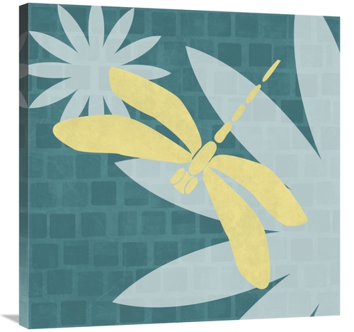 Global Gallery GCS-454899-3030-142 30 x 30 in. Bright Bugs - Dragonfly