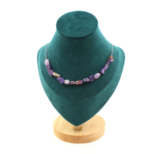 Charoite from Russia 15 beads necklace.