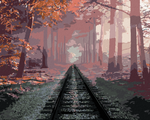 Paint by Numbers - RAILWAYS IN THE WOODS