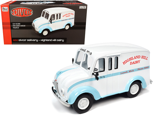 1950 Divco Delivery Truck \Highland Hill Dairy\" White and Blue 1/24