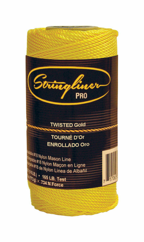Stringliner 2612653 270 ft. Twisted Mason Line & Refill, Gold