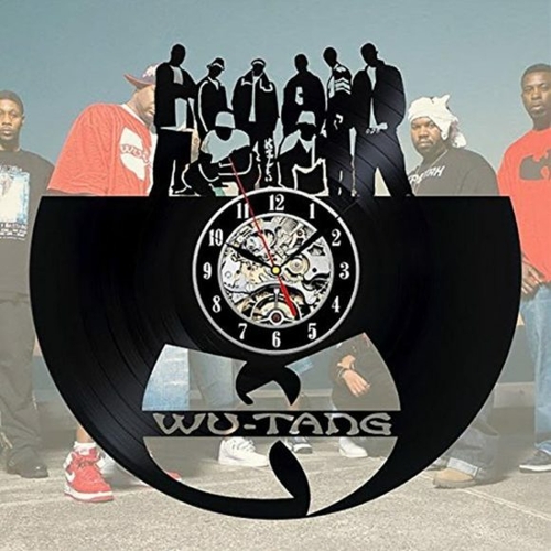 WU-TANG BAND HANDMADE VINYL RECORD WALL CLOCK