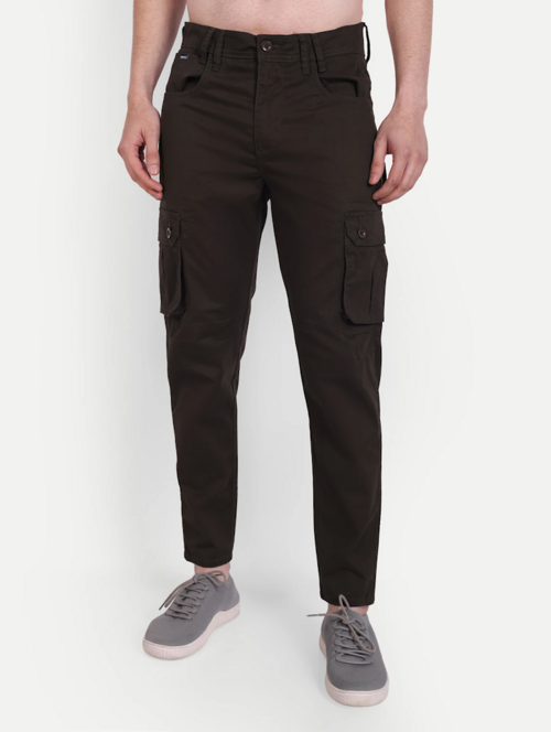 Men’s Cotton Cargo Pants (Color brown) (Size 34)