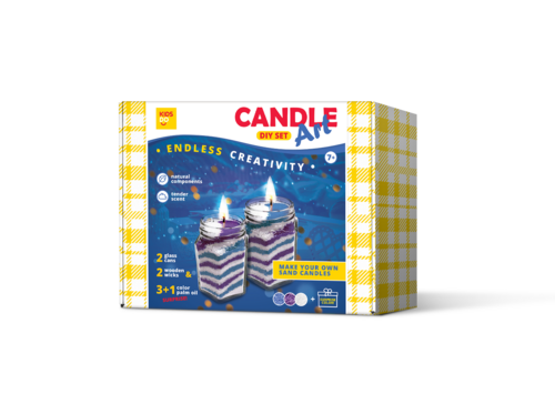 DIY Candle Art Set. Blue, Purple, White + 1 SURPRISE Color