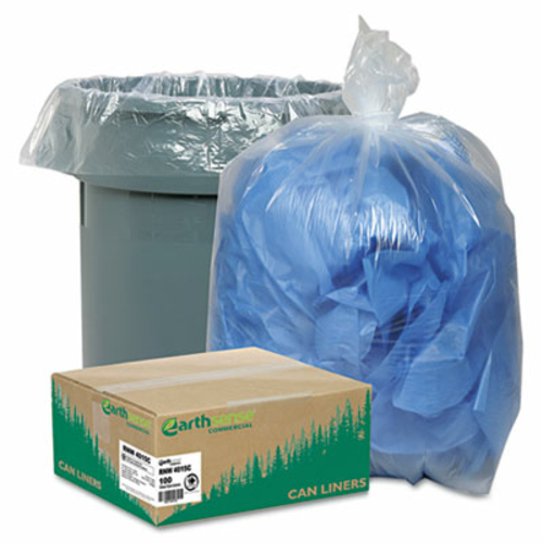 Earthsense Commercial RNW4015C Clear Recycled Can Liners  31-33 gal  1