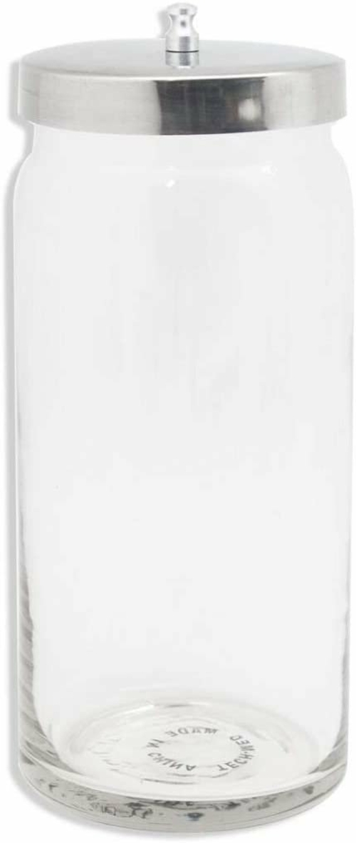 Dukal Pack of 6 Glass Dressing Jars 4" x 4". Clear Sundry Jars with