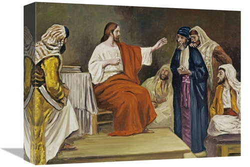 Global Gallery GCS-282358-16-142 16 in. Jesus in the Synagogue Art Pri