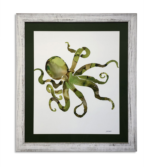 Bassett 9901-431 Octopus Framed Wall Art - 39 x 0.75 x 34 in.