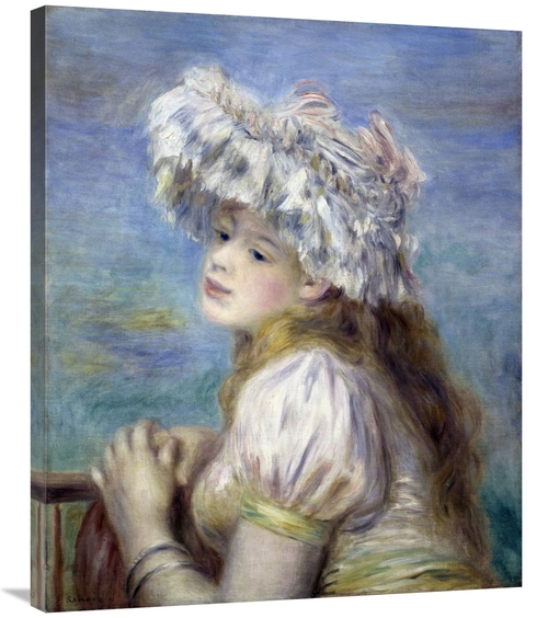 Global Gallery GCS-279698-36-142 36 in. Young Girl in a Lace Hat Art P