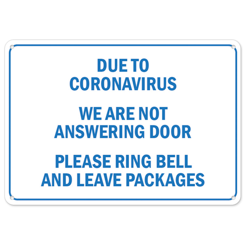 SignMission OS-NS-P-1824-25477 Covid-19 Notice Sign - Due to Coronavir