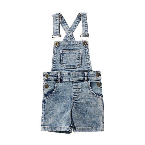 Unisex Pockets Deinm Suspender Bib Pants