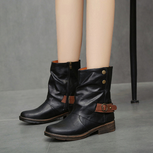 Vintage Martin Boots Round Toe Leather Booties