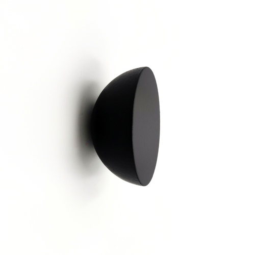 Cabinet knob ROUND FLAT | black