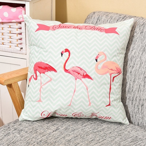 Chevron Flamingo Pillow