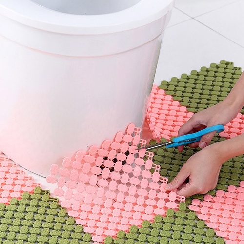 DIY Carpet Candy Colors Bath Mats Plastic Bathroom