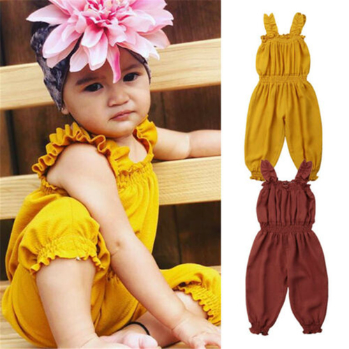 1-6Y Fashion Kids Baby Girls Sleeveless Romper
