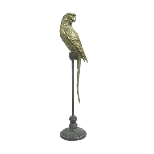 Decorative Figure DKD Home Decor Golden Resin Parrot Tropical (21 x 18