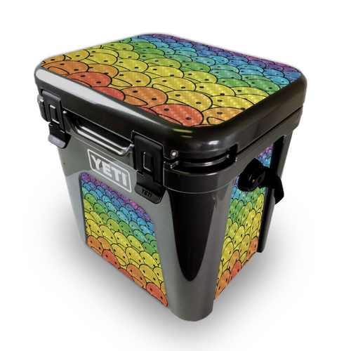 MightySkins CF-YEROAD24-Happy Faces Carbon Fiber Skin for Yeti Roadie 